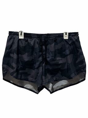 Old Navy Women's Black Dark Camo Athletic Shorts